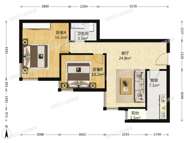 丰台区 邻枫路5号院4号楼2411室（怡锦园）