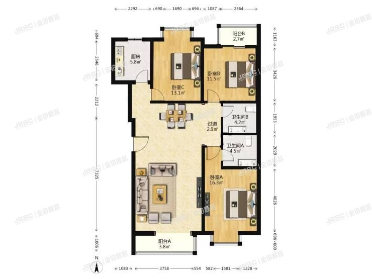 丰台区 西马场路6号院12号楼5层2-501室（怡然家园）