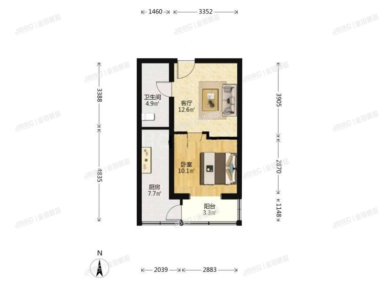 丰台区 角门西里23号楼2单元302室（晨新园）