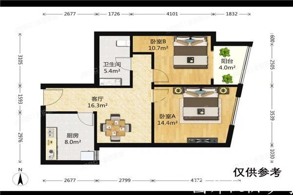 朝阳区 天畅园1号楼602室