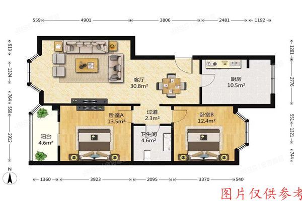 大兴区 天华园二里二区55号楼4层C单元401室
