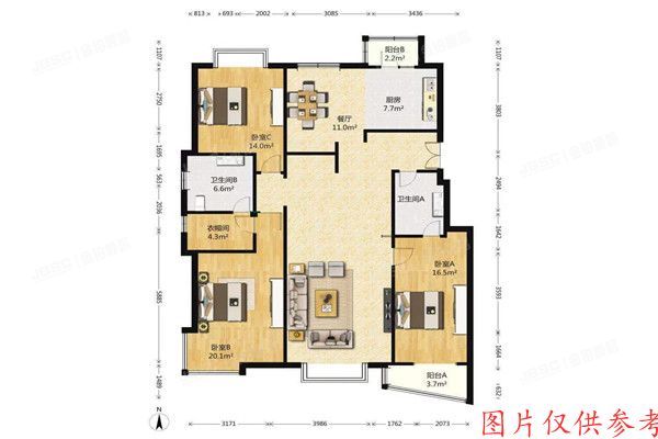 朝阳区 天乐园6号楼2单元902室