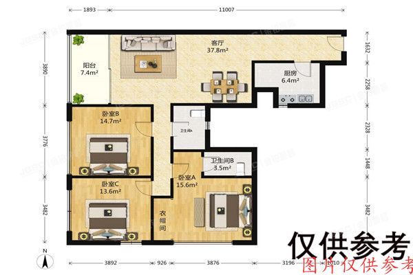 ※东城区 汇豪阁公寓7层714室