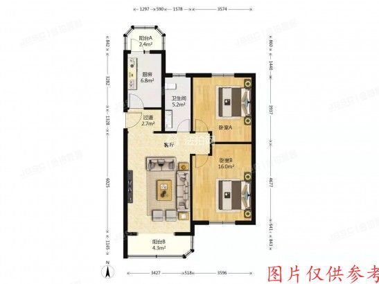 通州区 武夷花园水仙园4号楼15单元5B室