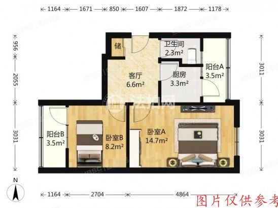 石景山区 首钢古南居民区10号楼5单元2层59室