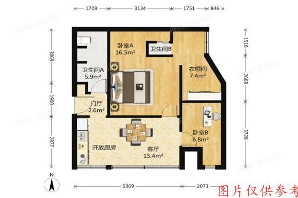 ※朝阳区 左家庄北里58号楼2单元1501室
