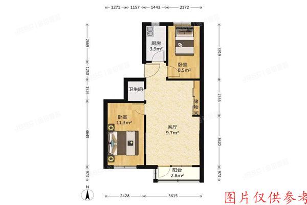 房山区 拱辰大街70号楼4单元5层451室