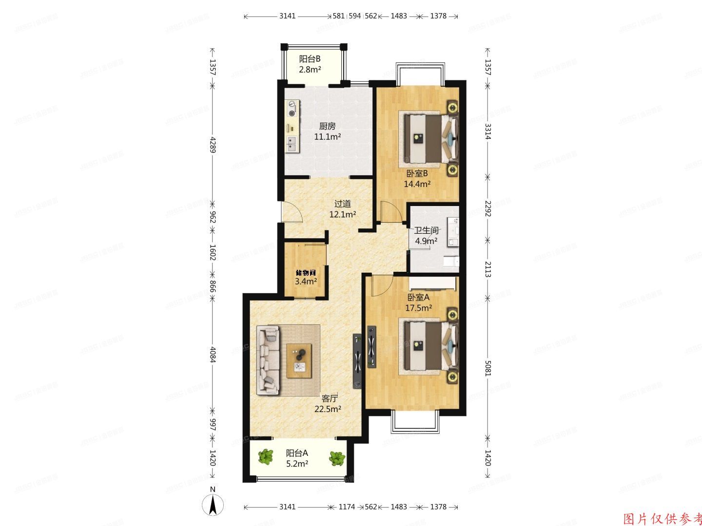顺义区 蓝海苑6号楼5层3单元501室