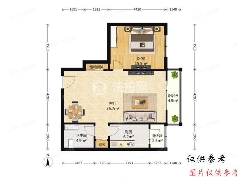 ※海淀区 锦秋家园5号楼2单元801室