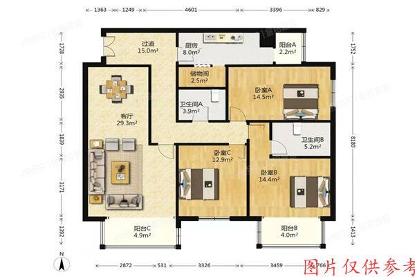 海淀区 碧兴园小区2号楼204室