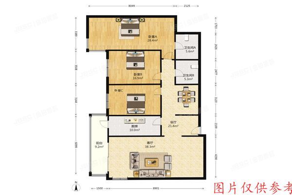 昌平区 天通西苑三区27号楼1305室