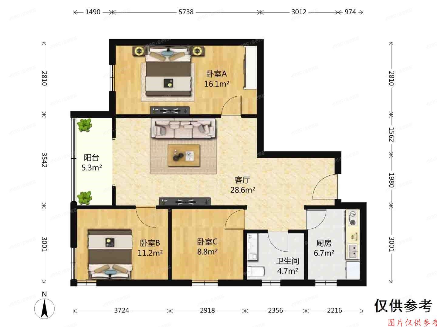 朝阳区 欧陆经典万兴苑2号楼7层701室