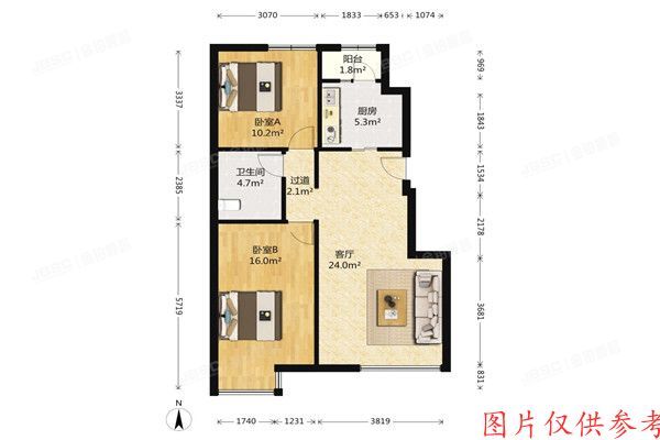 ※顺义区 焦各庄街2号院（马可汇）4号楼11单元1002室