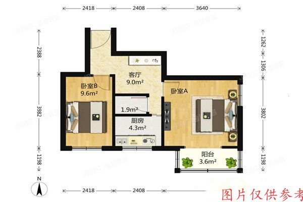 大兴区-黄村 滨河东里12号楼4单元602室