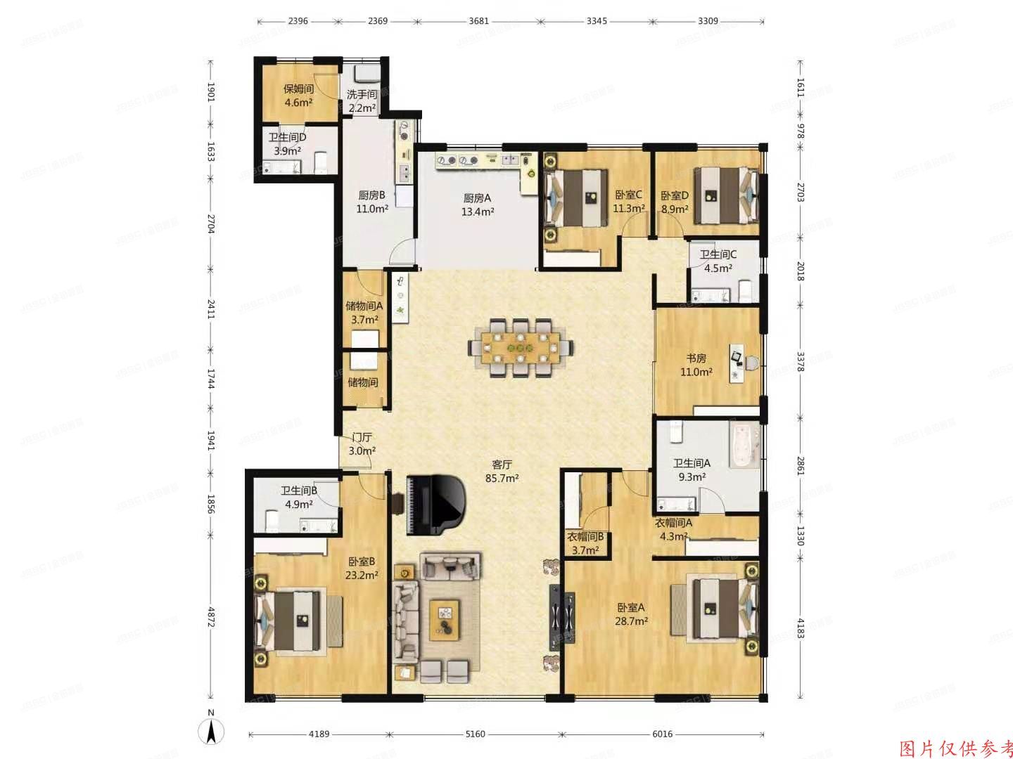 朝阳区 八里庄北里129号院4号楼13层2单元1301（保利东郡）