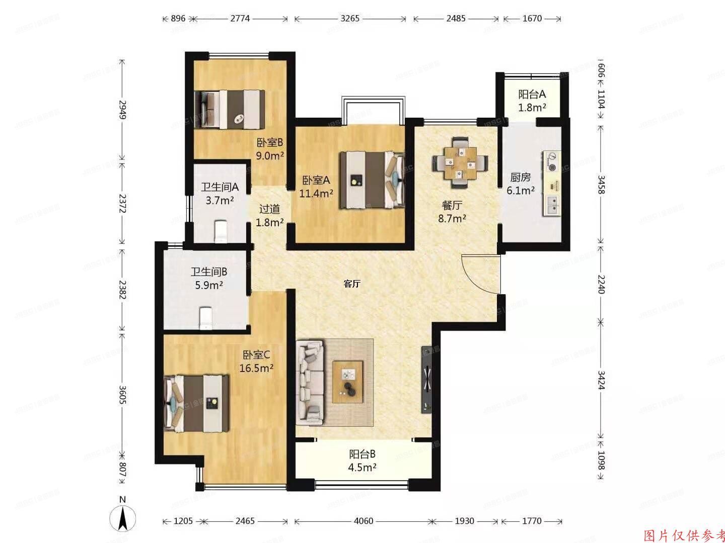朝阳区 望京东园517号楼5层1单元603号（融科橄榄城）
