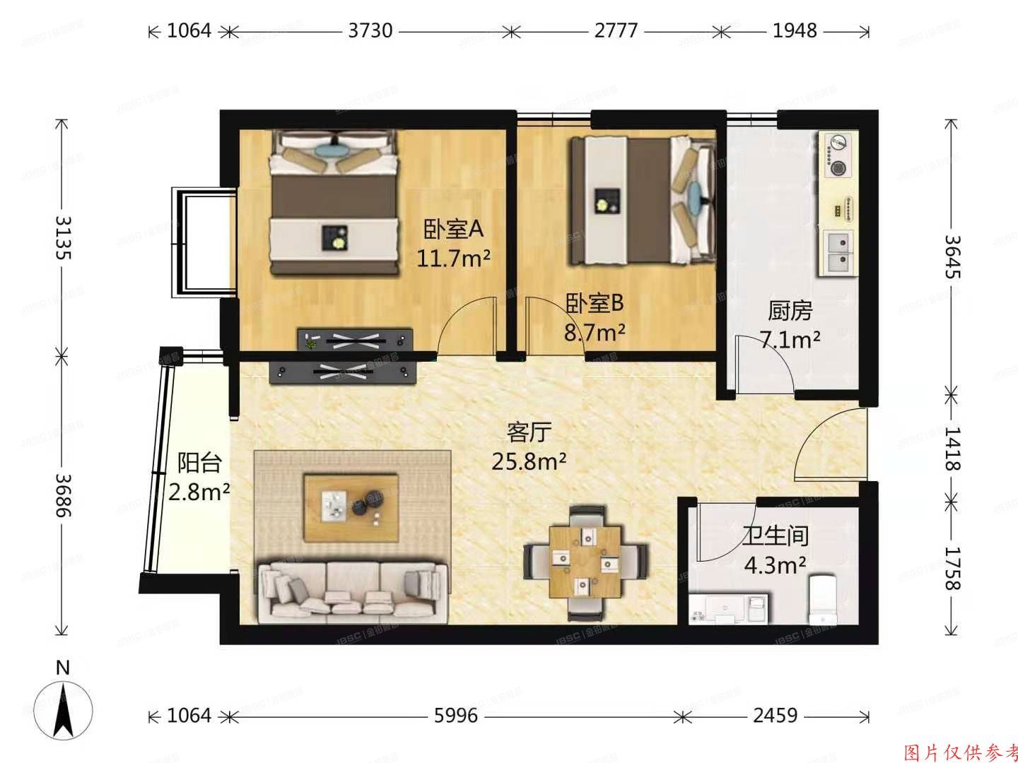 丰台区 华源新第10号楼1202室