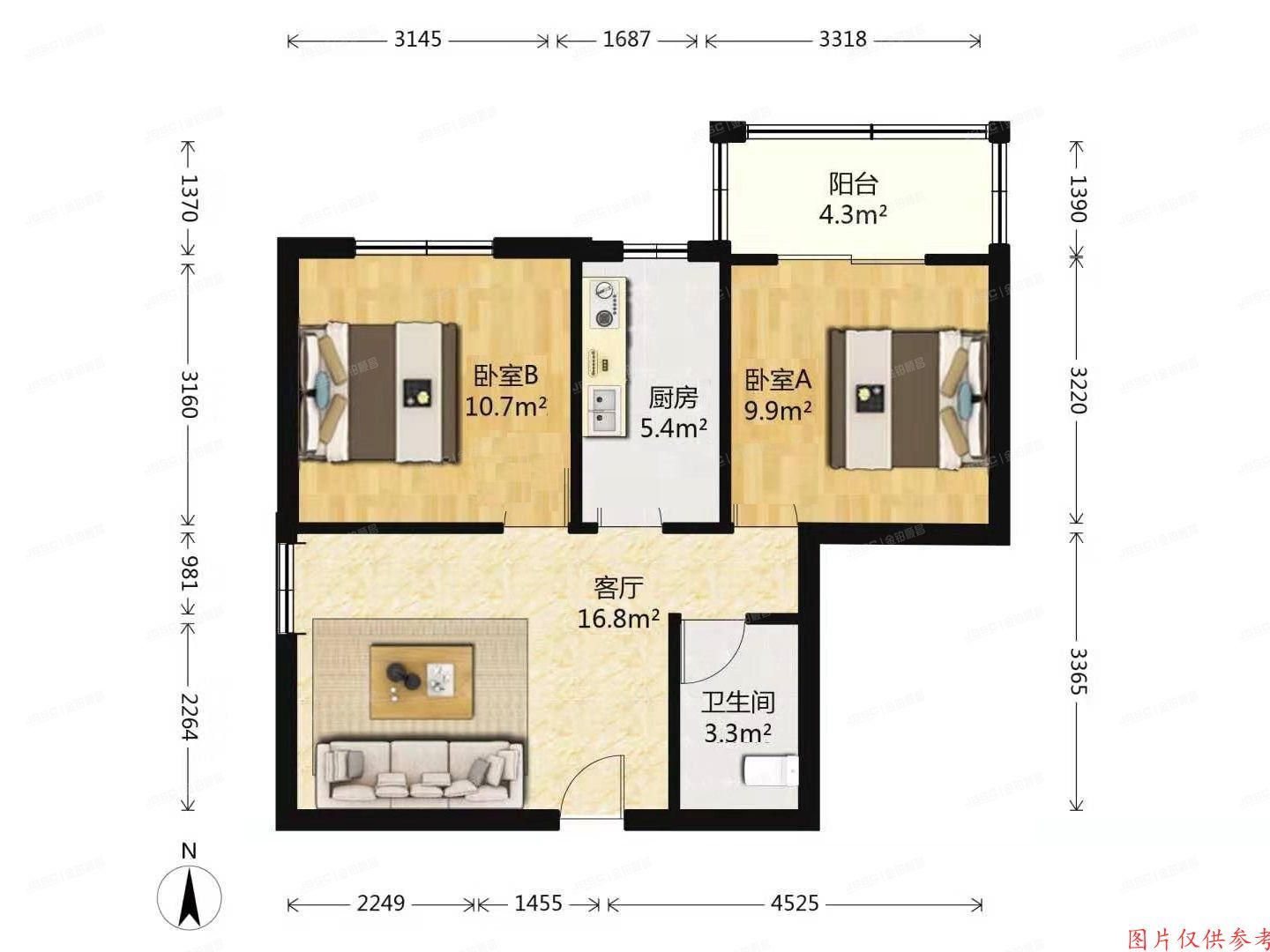 朝阳区-定福庄 花园闸北里17号楼12层1201号