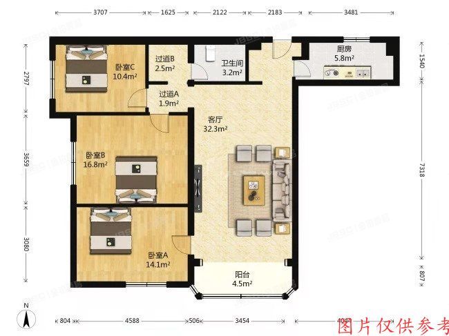 朝阳区 望京西园417号楼3层308