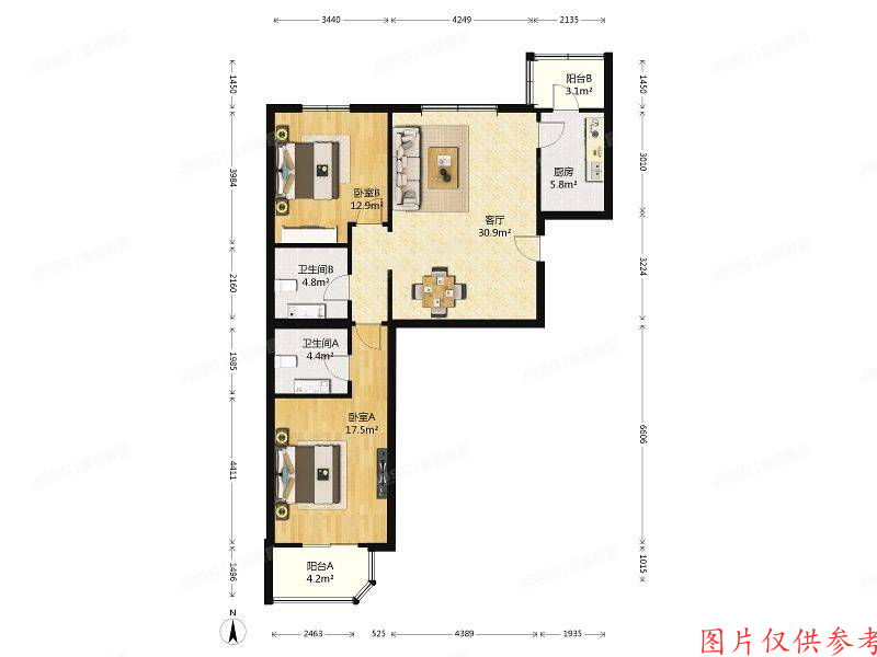 丰台区 马家堡西路30号院3号楼10层2-1004号（瑞丽江畔）