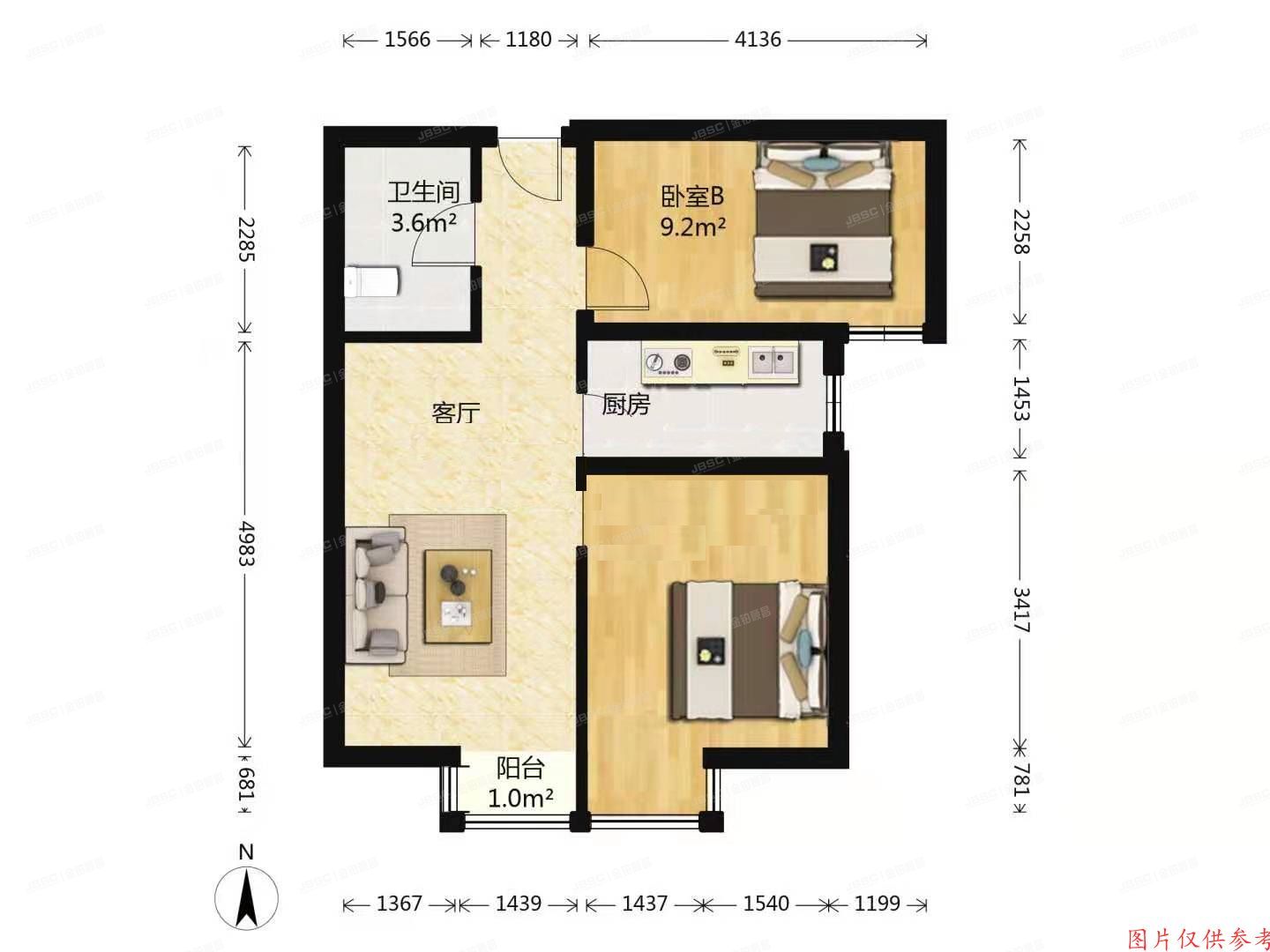 朝阳区 常营南路45号院1号楼13层1单元1305（管庄北二里）