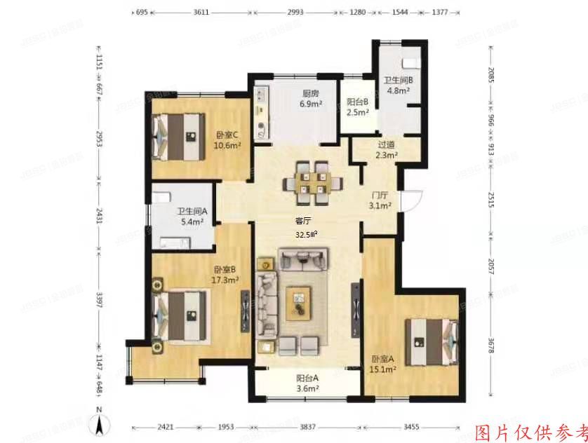 大兴区鹿华路1号院1号楼1层2单元102（中信新城西区）