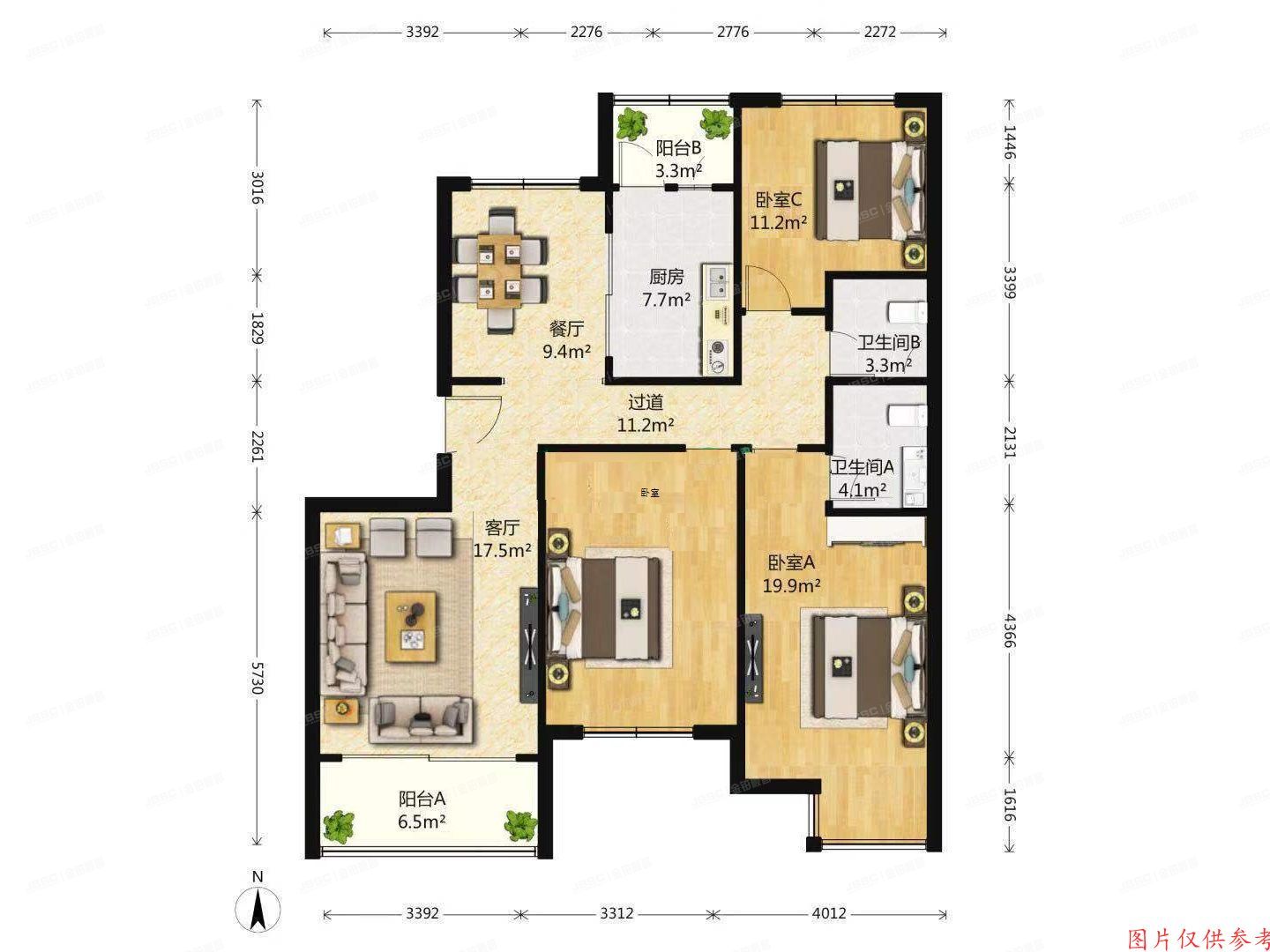 朝阳区北苑路86号院嘉铭园一区7号楼8层5-801（嘉铭桐城B区）
