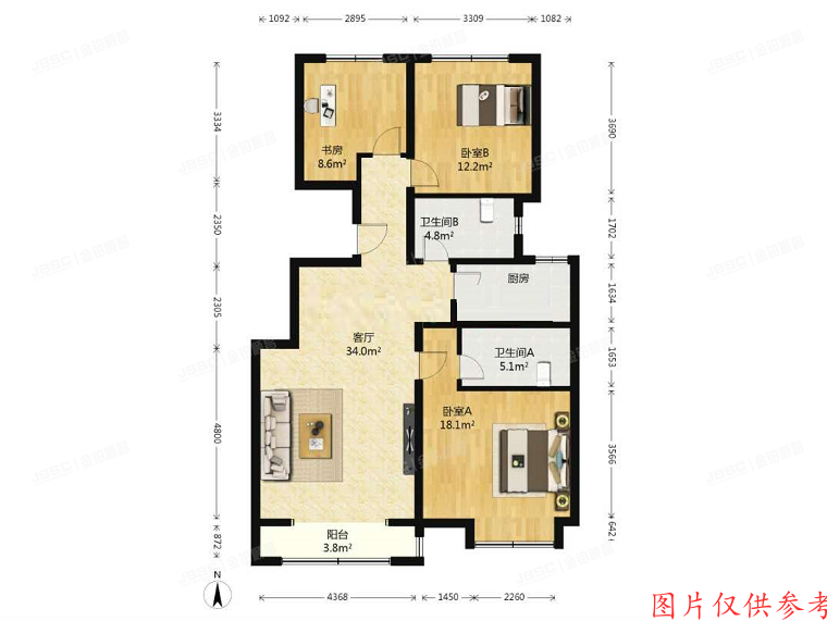 大兴区 隆丰大街1号院4号楼7层四单元702（众美城）