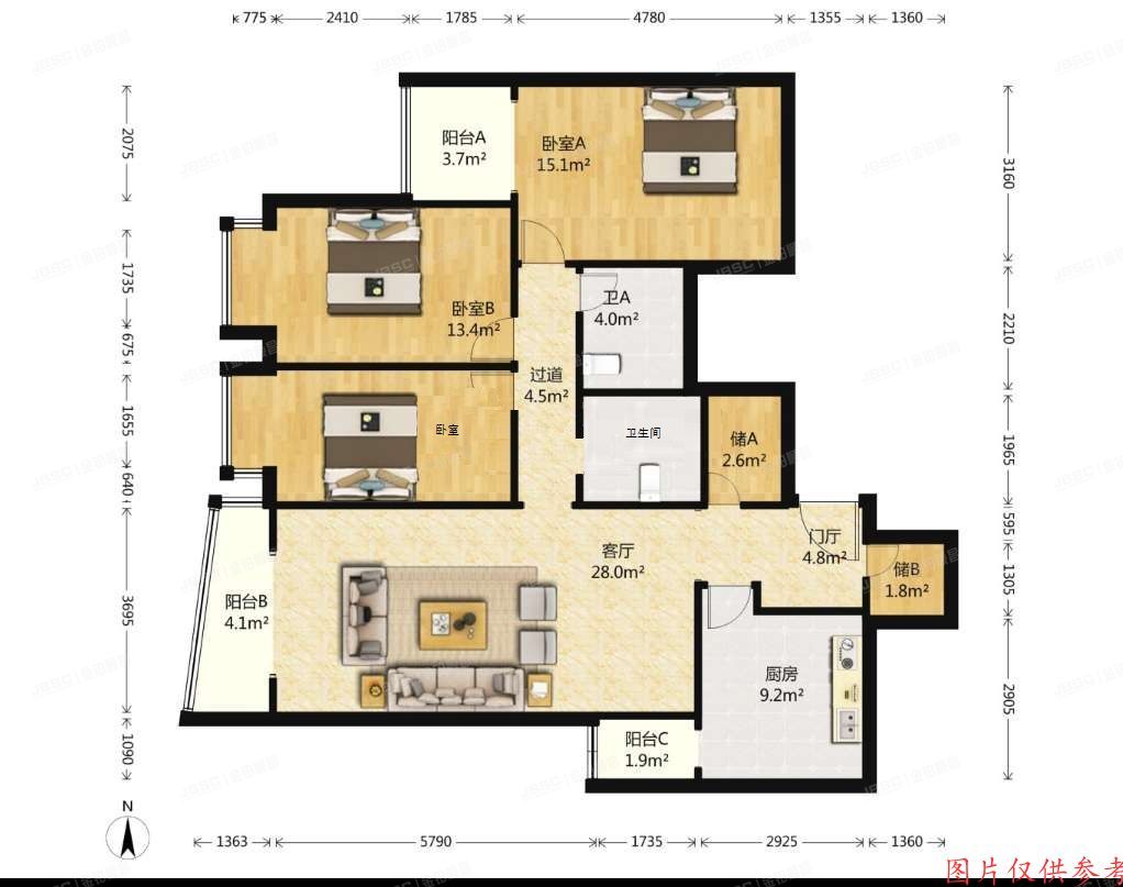 海淀区 首体南路20号6号楼706号（国兴家园）