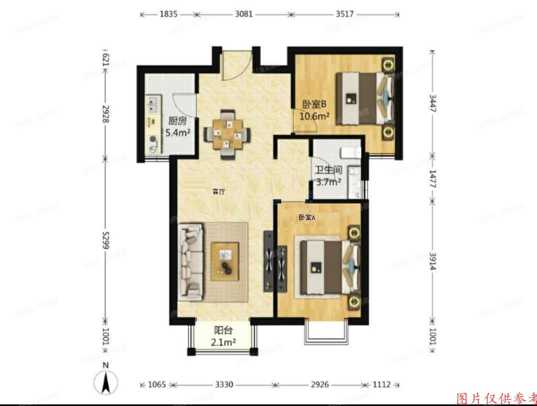 石景山区 玉泉西里一区15号楼9层1单元1003号（远洋沁山水）