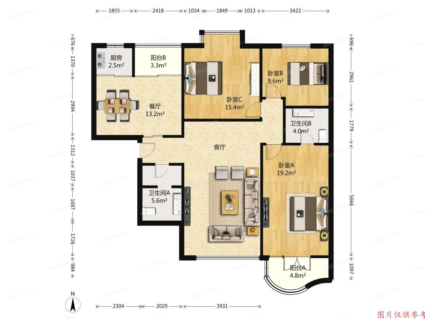 朝阳区 北苑5号院601号楼12层4单元1202（佳兴园）