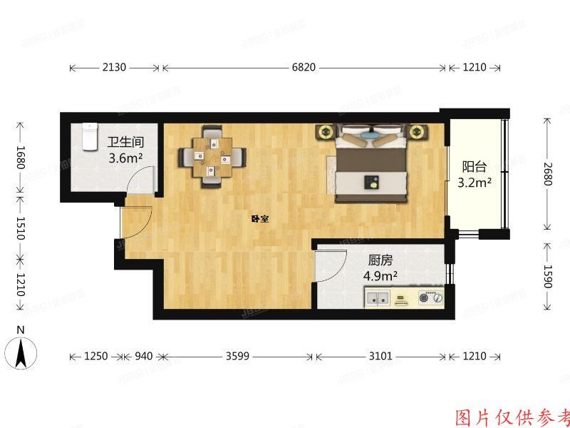 门头沟区 惠民家园二区32号楼4单元902号 经适房