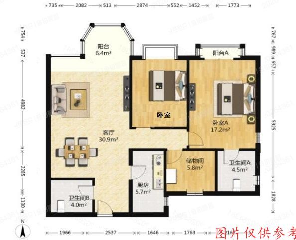朝阳区 广渠路28号201号楼7层807(珠江帝景B区)