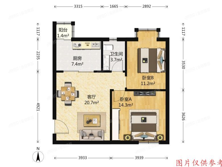 通州区玉桥西里72号院20号楼321号（格兰晴天）