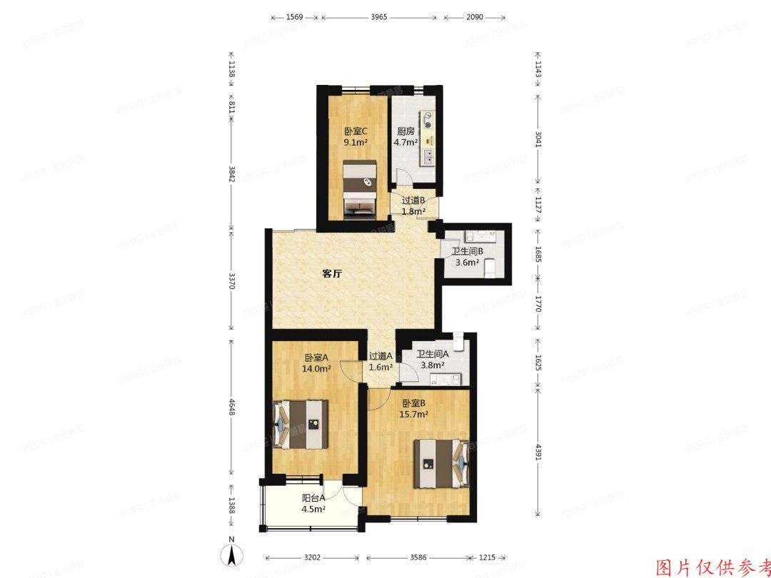西城区冠英园西区30号楼-1层1门B01号