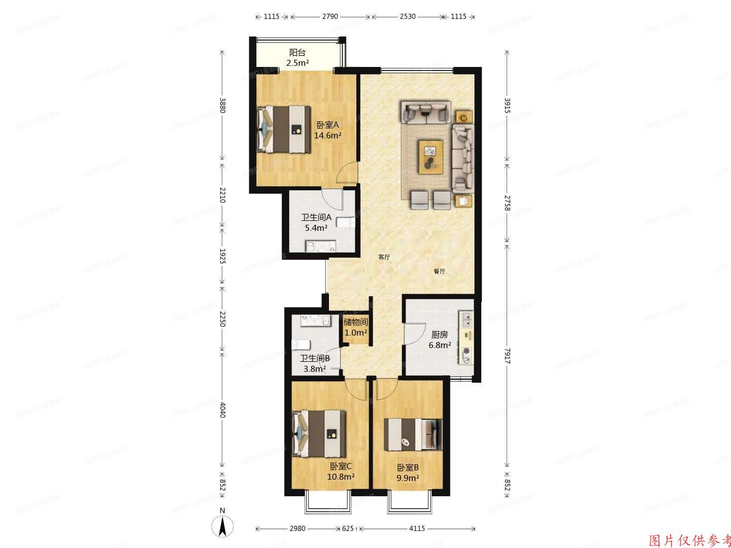 朝阳区 青年路29号院20号楼11层6单元1101号（华纺易城东区）