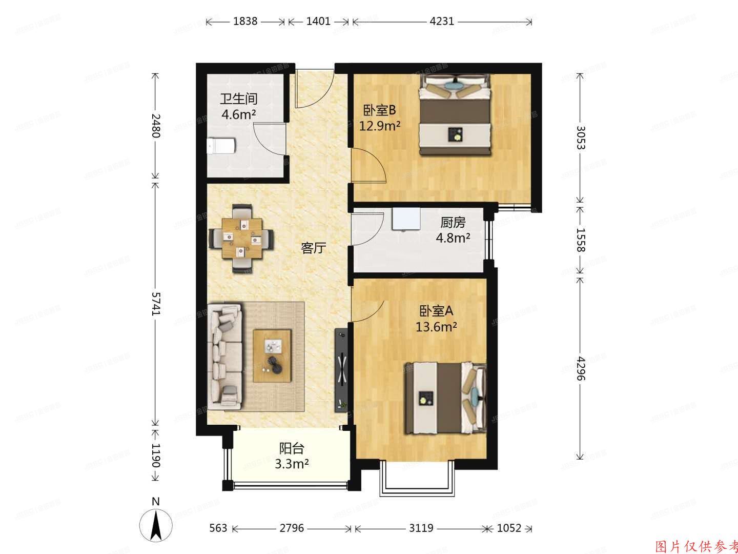 朝阳区 青年路29号院20号楼6层7单元605号（华纺易城东区）