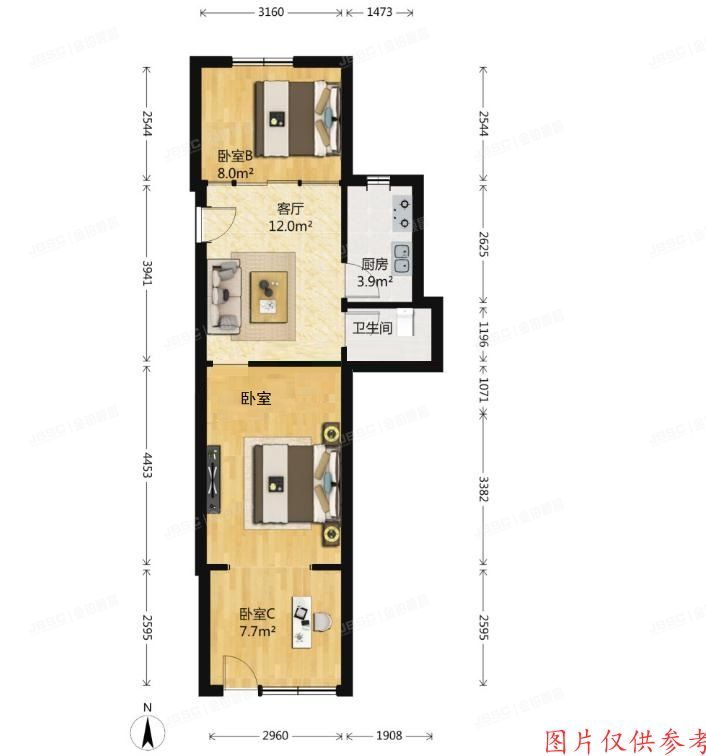 丰台区 菜户营甲86号院2号楼5单元101