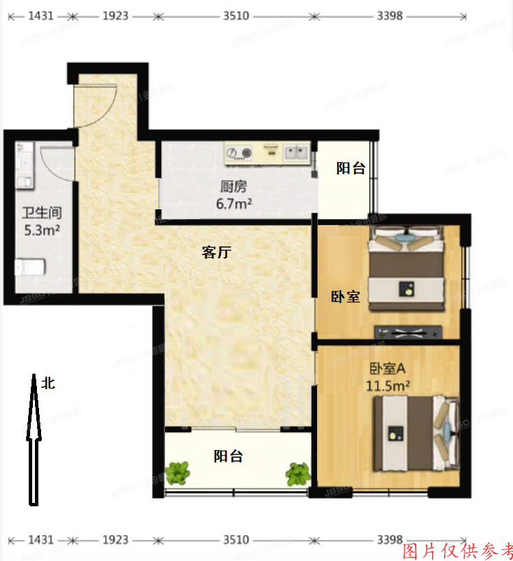 石景山区 杨庄北区3号楼1层104号