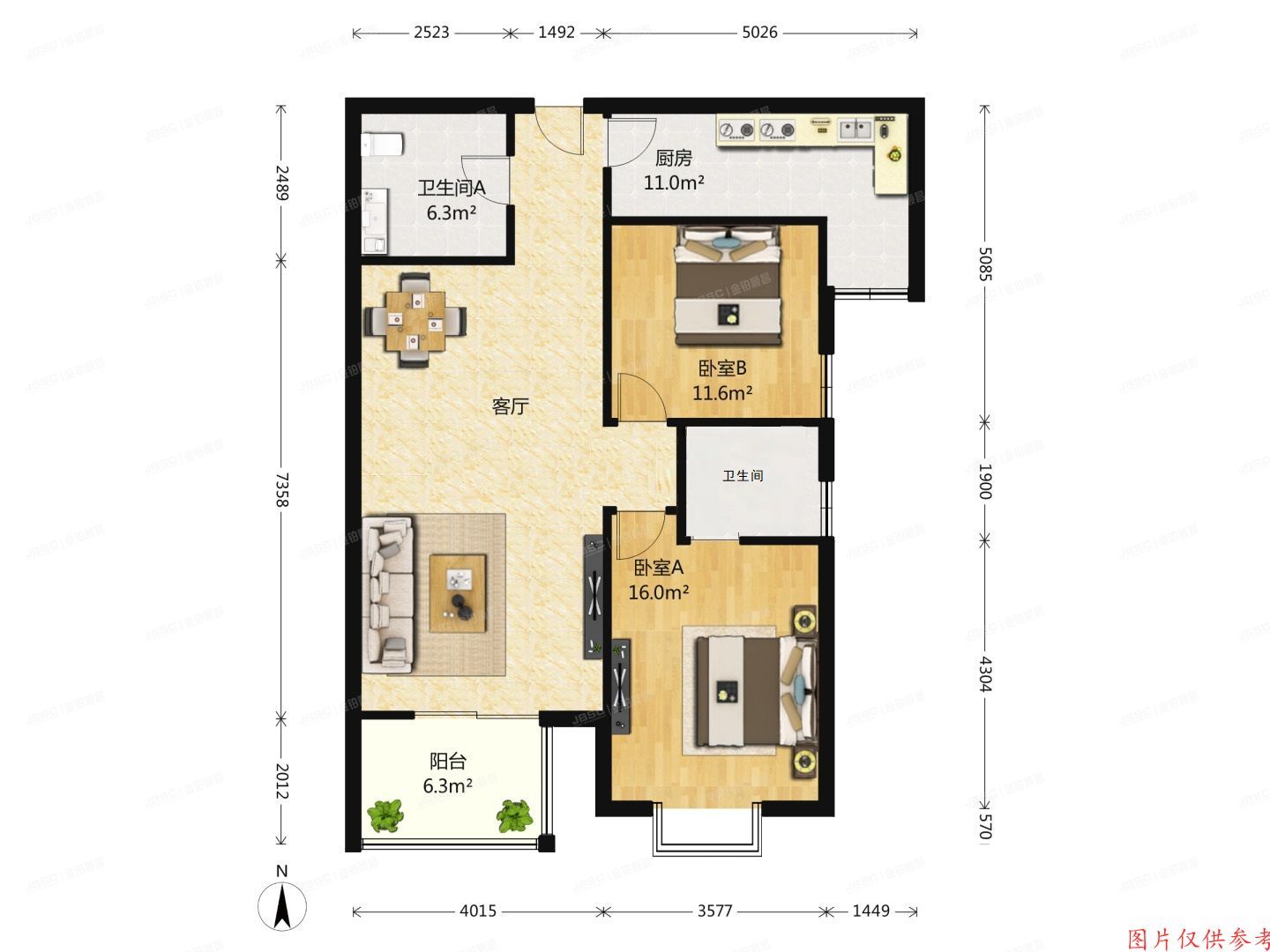 朝阳区 观筑庭园601号楼6层6-01-6-B