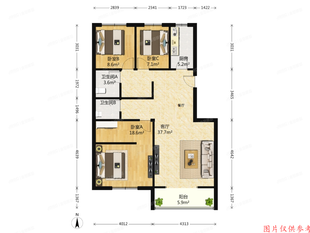 大兴区 广和大街7号院9号楼6层2单元602（首座御园1期）