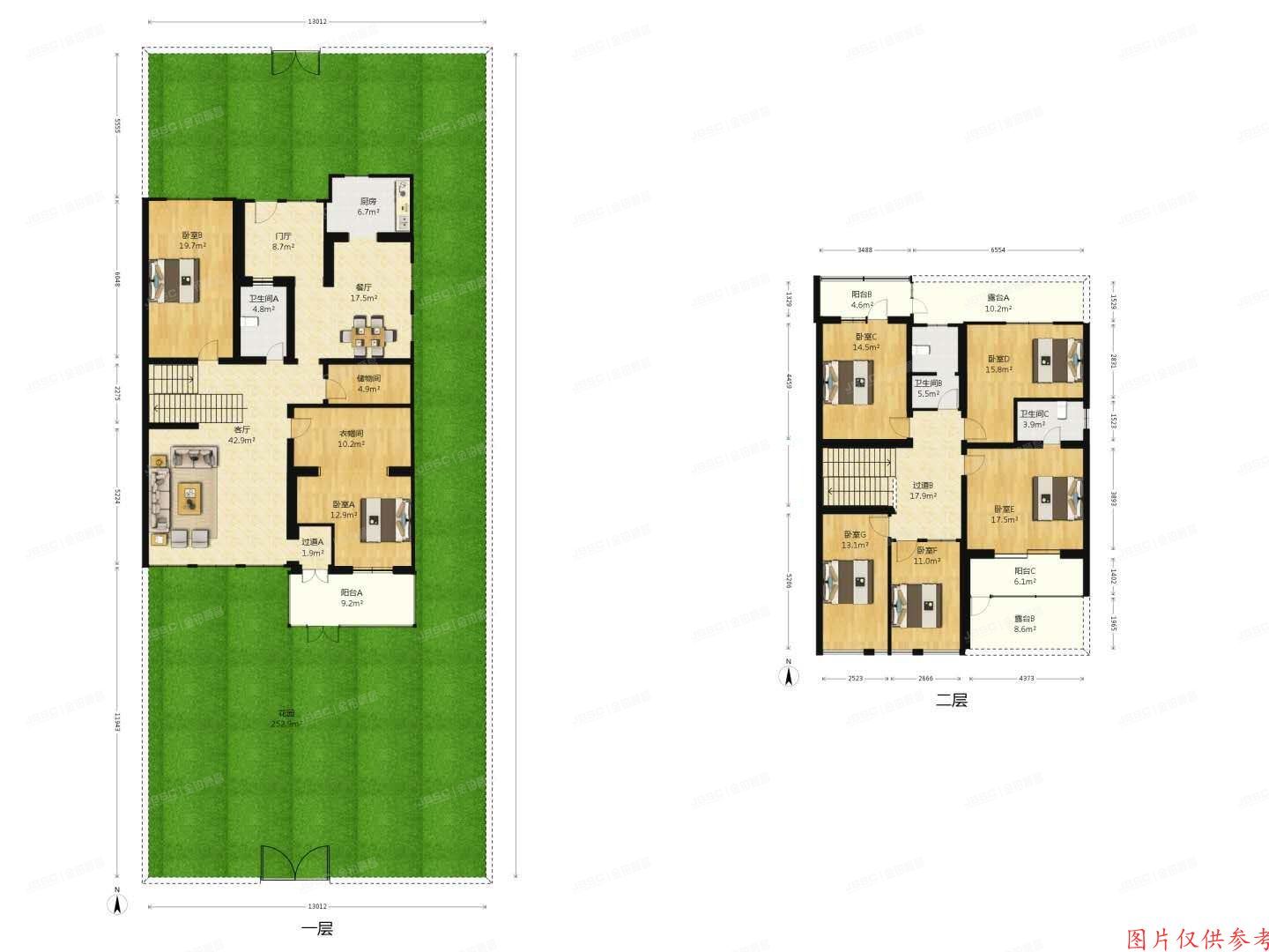 大兴区-半壁店 绿茵花园如茵区22号1至2层  别墅