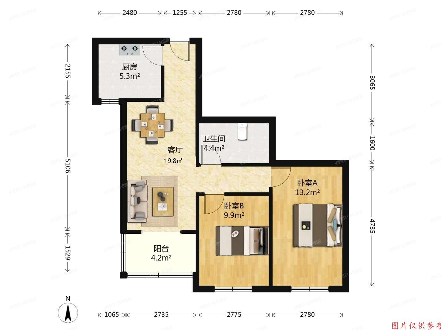 海淀区 太阳园9号楼8层807