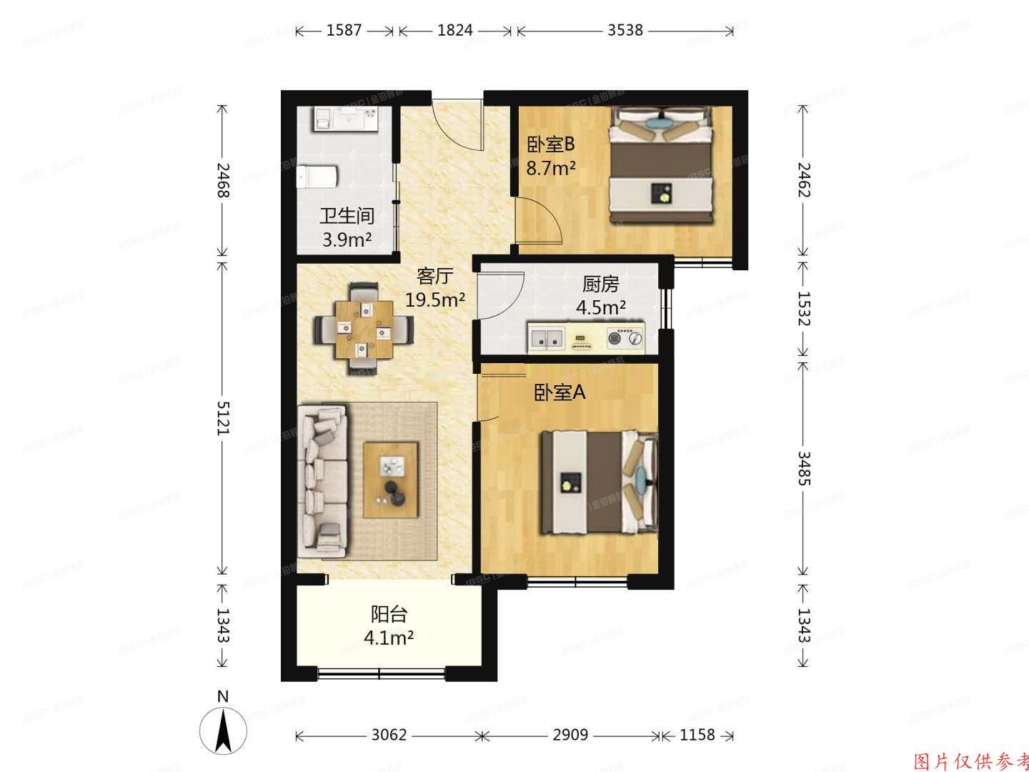 朝阳区 高井北街7号院6号楼1层3单元104号(金隅泰和园)