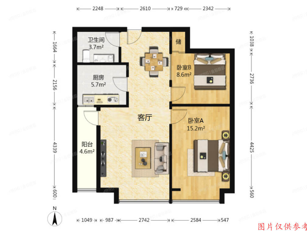 朝阳区 力源里北街2号院2号楼5层3单元502（金地名京）