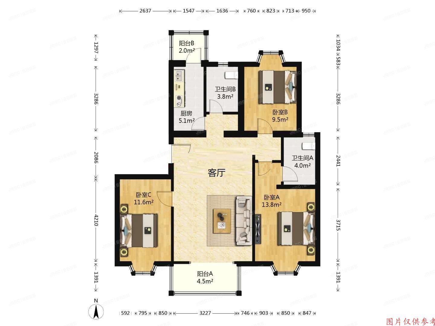 顺义区 西幸北区乙11号楼4层五单元401（西辛北区）