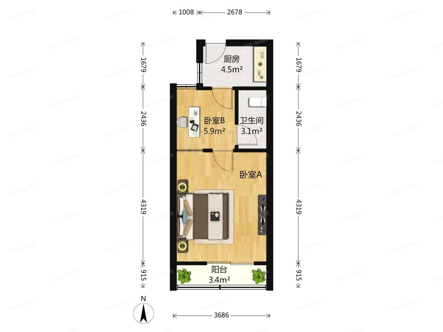 顺义区 建新南区39号楼2层一单元202号