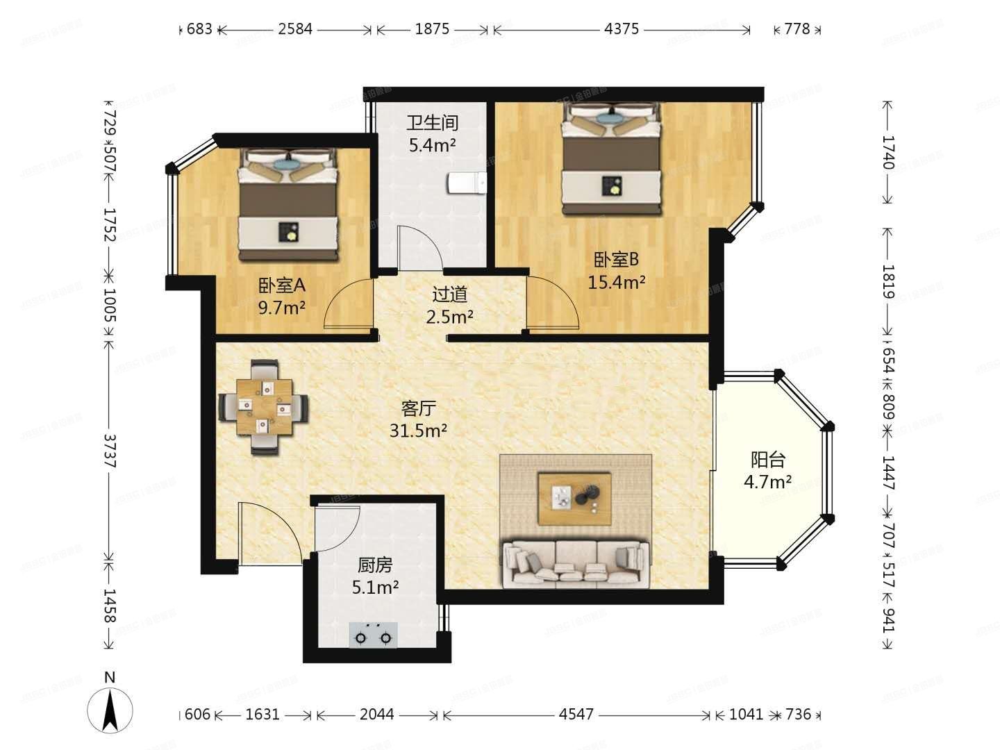 朝阳区 将府家园北里122号楼2层5-203号（卡布其诺）