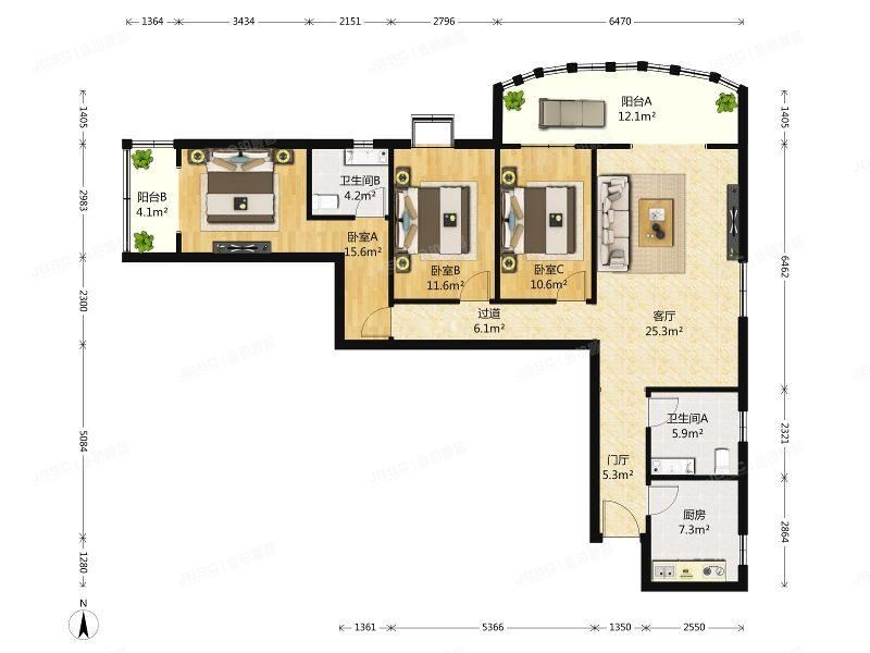 东城区 新中街18号院1号楼15层1512号（阳光都市）