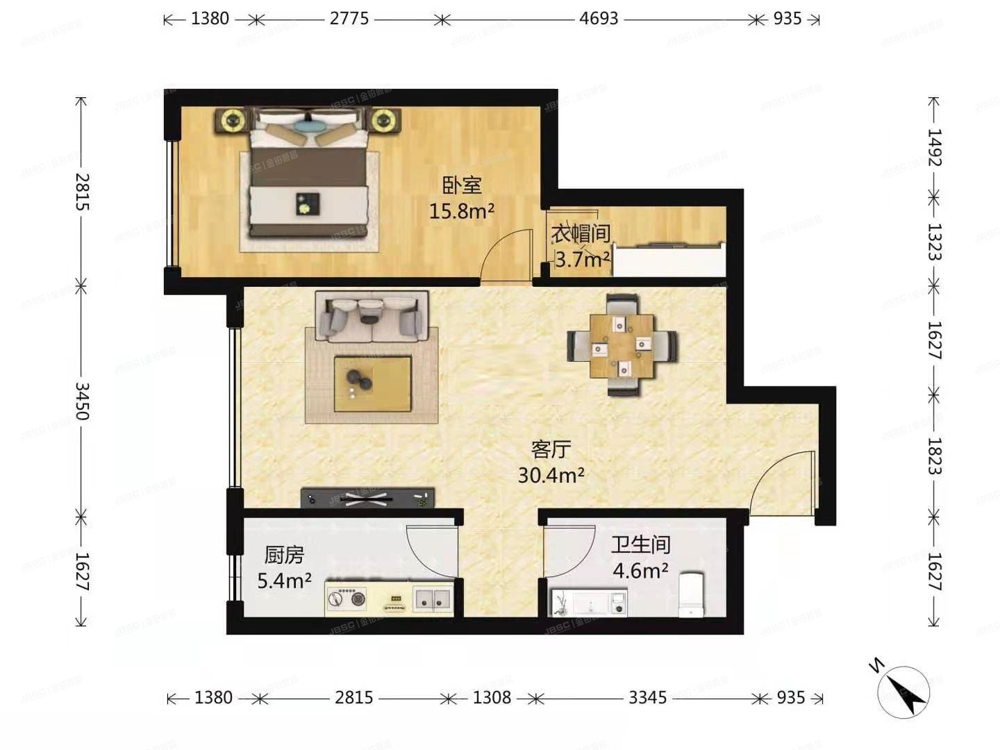 朝阳区 夏家园甲6号楼3层4单元309（万方景轩）